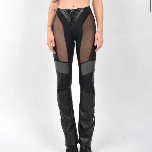 Dolls Kill Pants - Namilia moto mesh pants